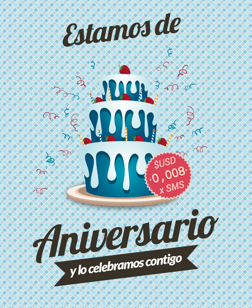 Descuento en Mensajes SMS Por Nuestro Aniversario